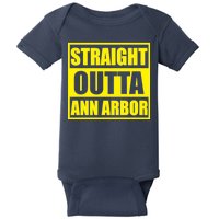 Football Straight Outta Ann Arbor Michigan Baby Bodysuit