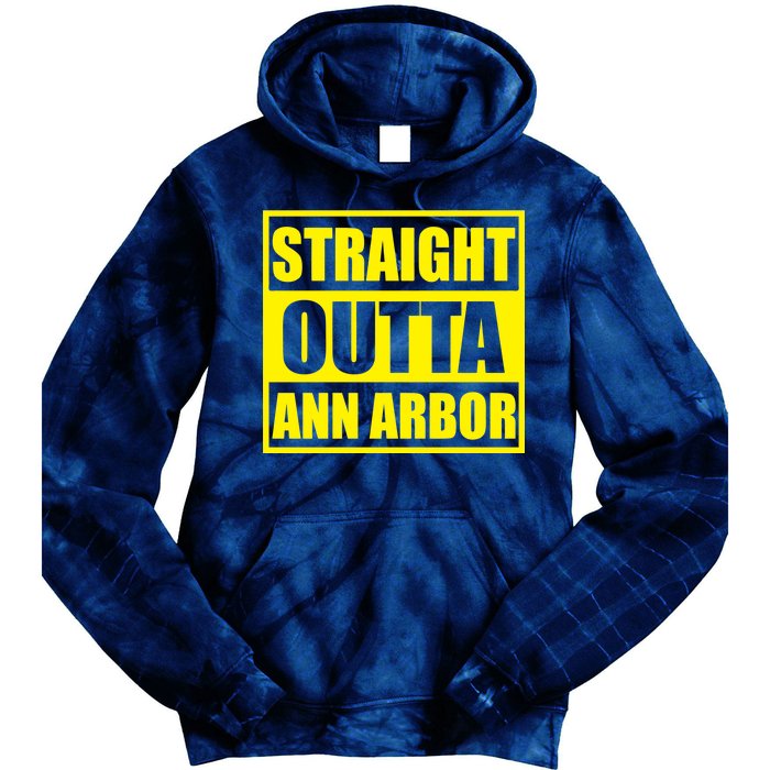 Football Straight Outta Ann Arbor Michigan Tie Dye Hoodie