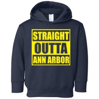 Football Straight Outta Ann Arbor Michigan Toddler Hoodie