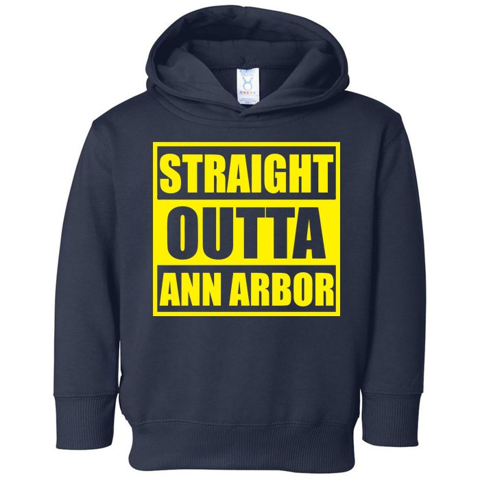 Football Straight Outta Ann Arbor Michigan Toddler Hoodie