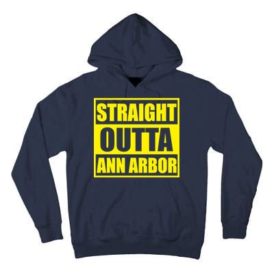 Football Straight Outta Ann Arbor Michigan Tall Hoodie