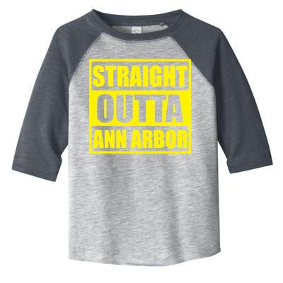 Football Straight Outta Ann Arbor Michigan Toddler Fine Jersey T-Shirt