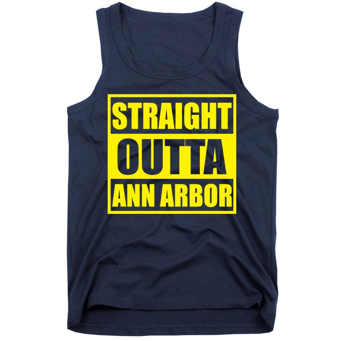 Football Straight Outta Ann Arbor Michigan Tank Top