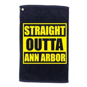 Football Straight Outta Ann Arbor Michigan Platinum Collection Golf Towel