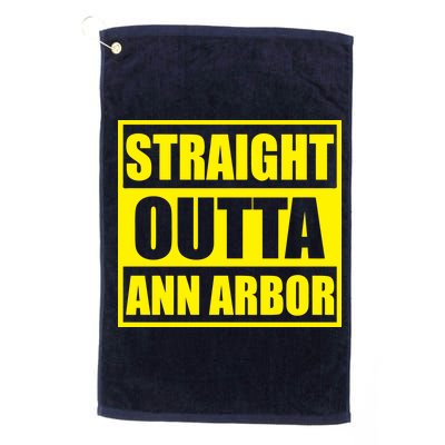 Football Straight Outta Ann Arbor Michigan Platinum Collection Golf Towel