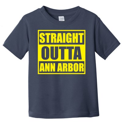 Football Straight Outta Ann Arbor Michigan Toddler T-Shirt