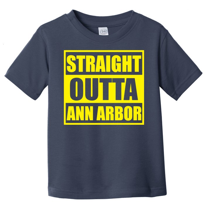 Football Straight Outta Ann Arbor Michigan Toddler T-Shirt