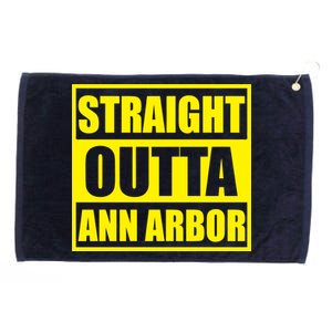 Football Straight Outta Ann Arbor Michigan Grommeted Golf Towel