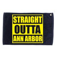 Football Straight Outta Ann Arbor Michigan Grommeted Golf Towel