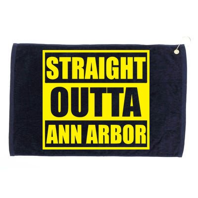 Football Straight Outta Ann Arbor Michigan Grommeted Golf Towel