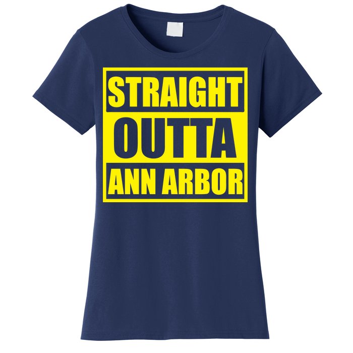 Football Straight Outta Ann Arbor Michigan Women's T-Shirt