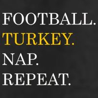 Football Turkey Nap Repeat Thanksgiving 7 Panel Mesh Trucker Snapback Hat