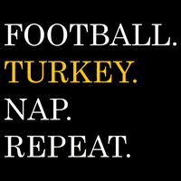 Football Turkey Nap Repeat Thanksgiving Flatbill Hat