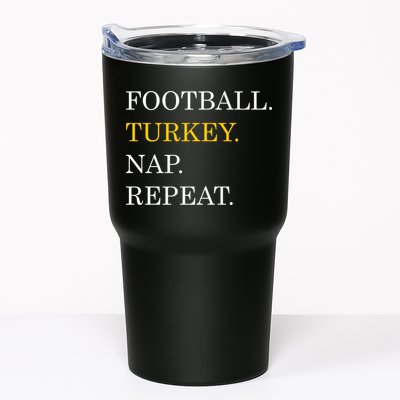 Football Turkey Nap Repeat Thanksgiving Tumbler