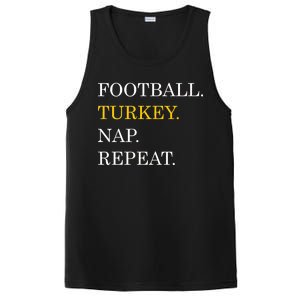 Football Turkey Nap Repeat Thanksgiving PosiCharge Competitor Tank