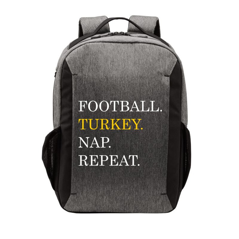 Football Turkey Nap Repeat Thanksgiving Vector Backpack