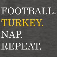 Football Turkey Nap Repeat Thanksgiving Vector Backpack