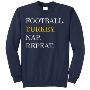 Football Turkey Nap Repeat Thanksgiving Sweatshirt