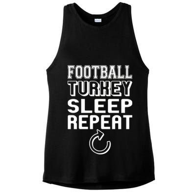 Football Turkey Sleep Repeat Ladies PosiCharge Tri-Blend Wicking Tank