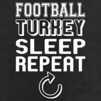 Football Turkey Sleep Repeat 7 Panel Mesh Trucker Snapback Hat