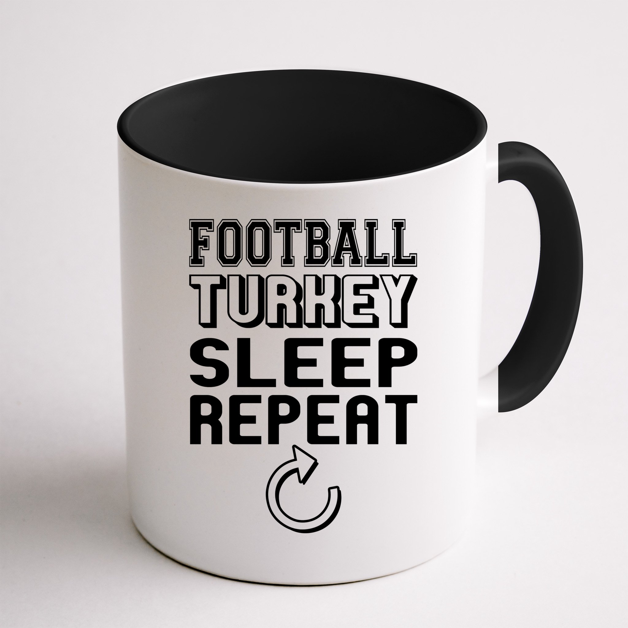 Football Turkey Sleep Repeat Mug
