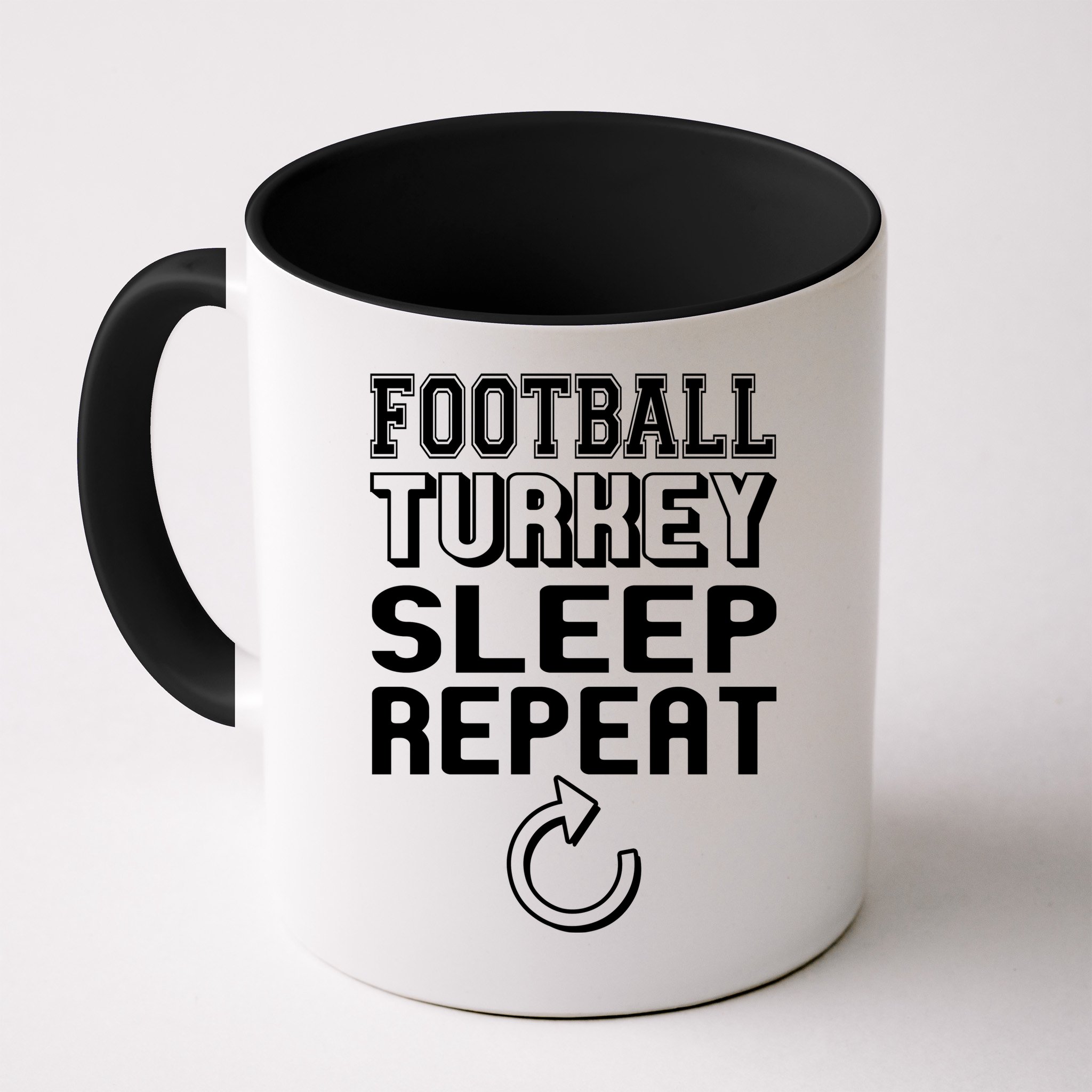 Football Turkey Sleep Repeat Mug