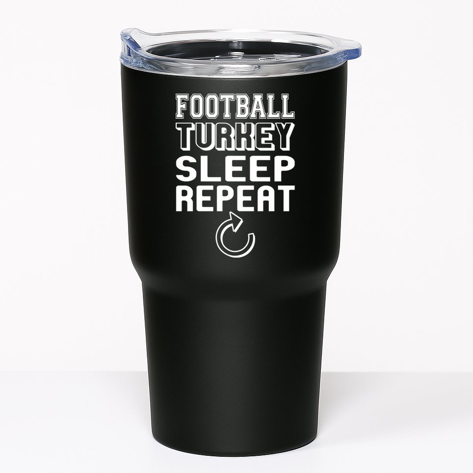 Football Turkey Sleep Repeat Tumbler