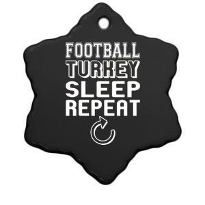 Football Turkey Sleep Repeat Ceramic Star Ornament