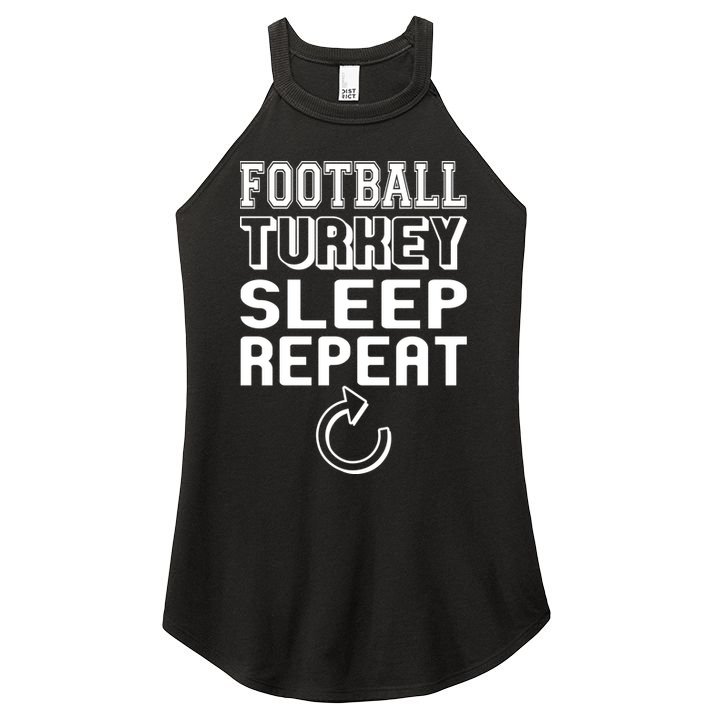 Football Turkey Sleep Repeat Women's Perfect Tri Rocker Tank