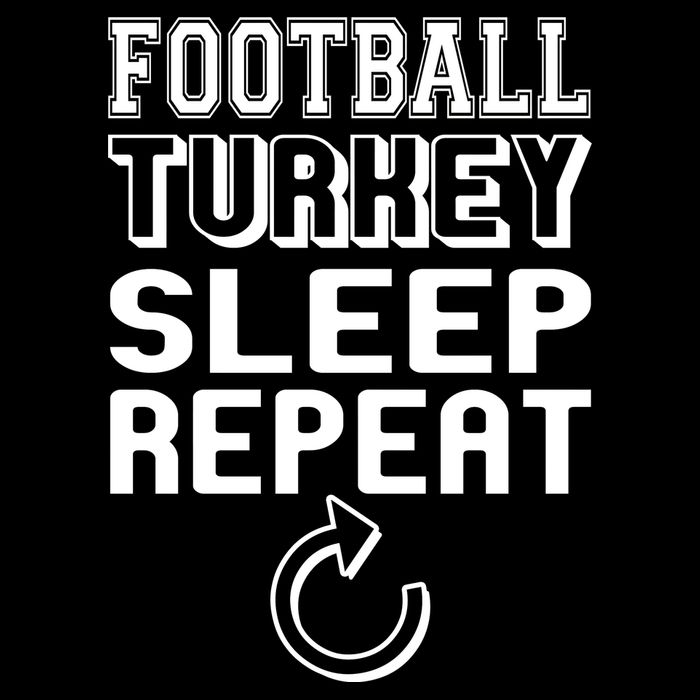 Football Turkey Sleep Repeat Women's V-Neck T-Shirt
