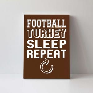 Football Turkey Sleep Repeat Canvas