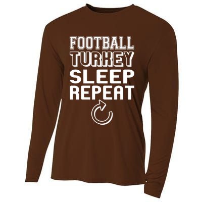 Football Turkey Sleep Repeat Cooling Performance Long Sleeve Crew