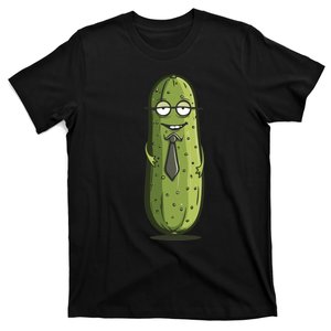 Funny Office Pickle With Tie For Bureau Job Lovers T-Shirt