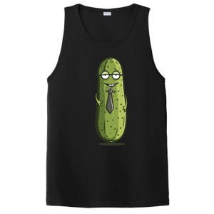 Funny Office Pickle With Tie For Bureau Job Lovers PosiCharge Competitor Tank