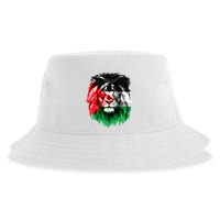 Flag Of Palestine Lion Face Palestine Flag Sustainable Bucket Hat