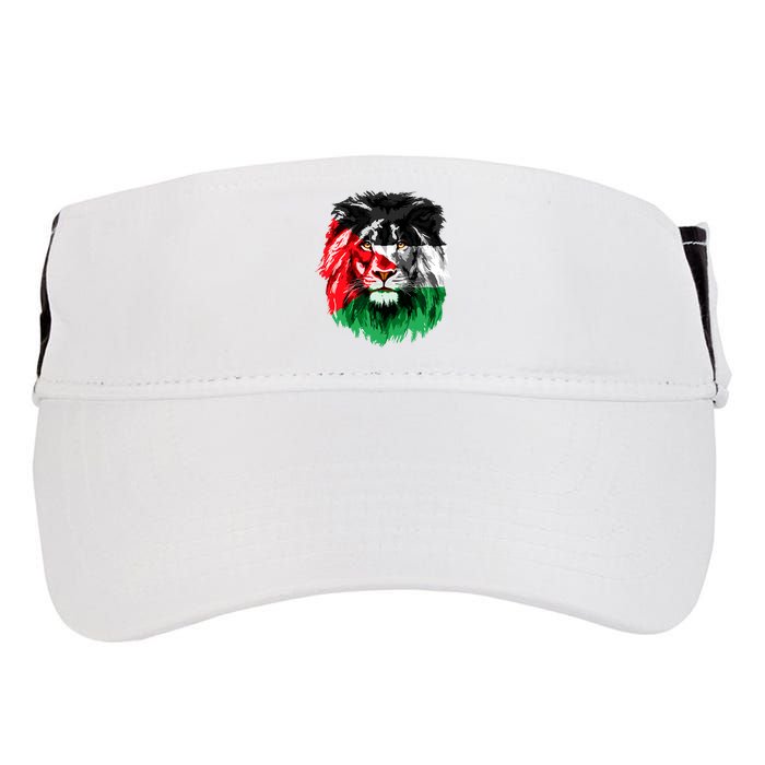 Flag Of Palestine Lion Face Palestine Flag Adult Drive Performance Visor
