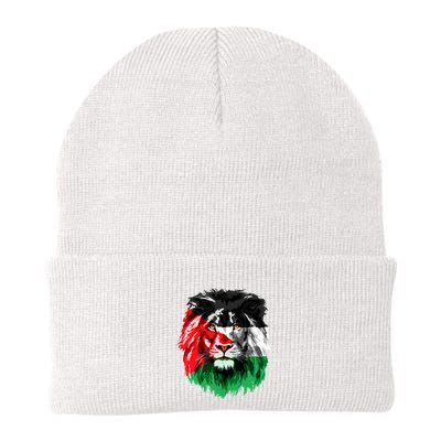 Flag Of Palestine Lion Face Palestine Flag Beanie
