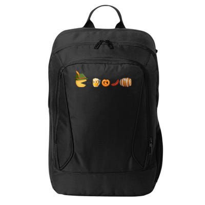 Funny Oktoberfest Pac Man Game City Backpack