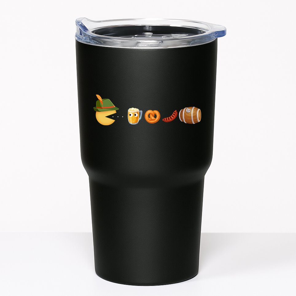 Funny Oktoberfest Pac Man Game Tumbler