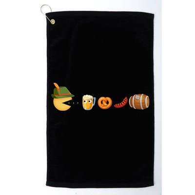 Funny Oktoberfest Pac Man Game Golf Towel