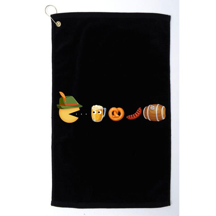 Funny Oktoberfest Pac Man Game Golf Towel