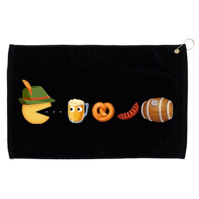 Funny Oktoberfest Pac Man Game Grommeted Golf Towel