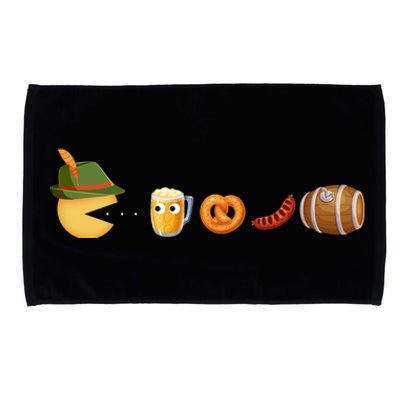 Funny Oktoberfest Pac Man Game Microfiber Hand Towel