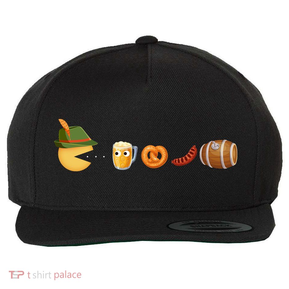 Funny Oktoberfest Pac Man Game Wool Snapback Cap
