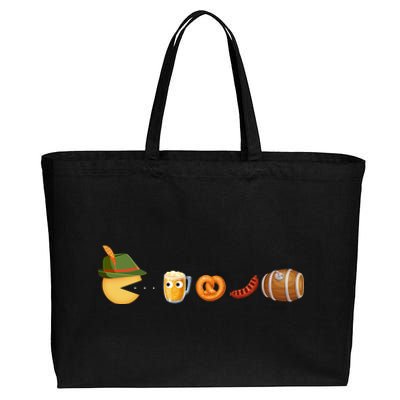 Funny Oktoberfest Pac Man Game Cotton Canvas Jumbo Tote