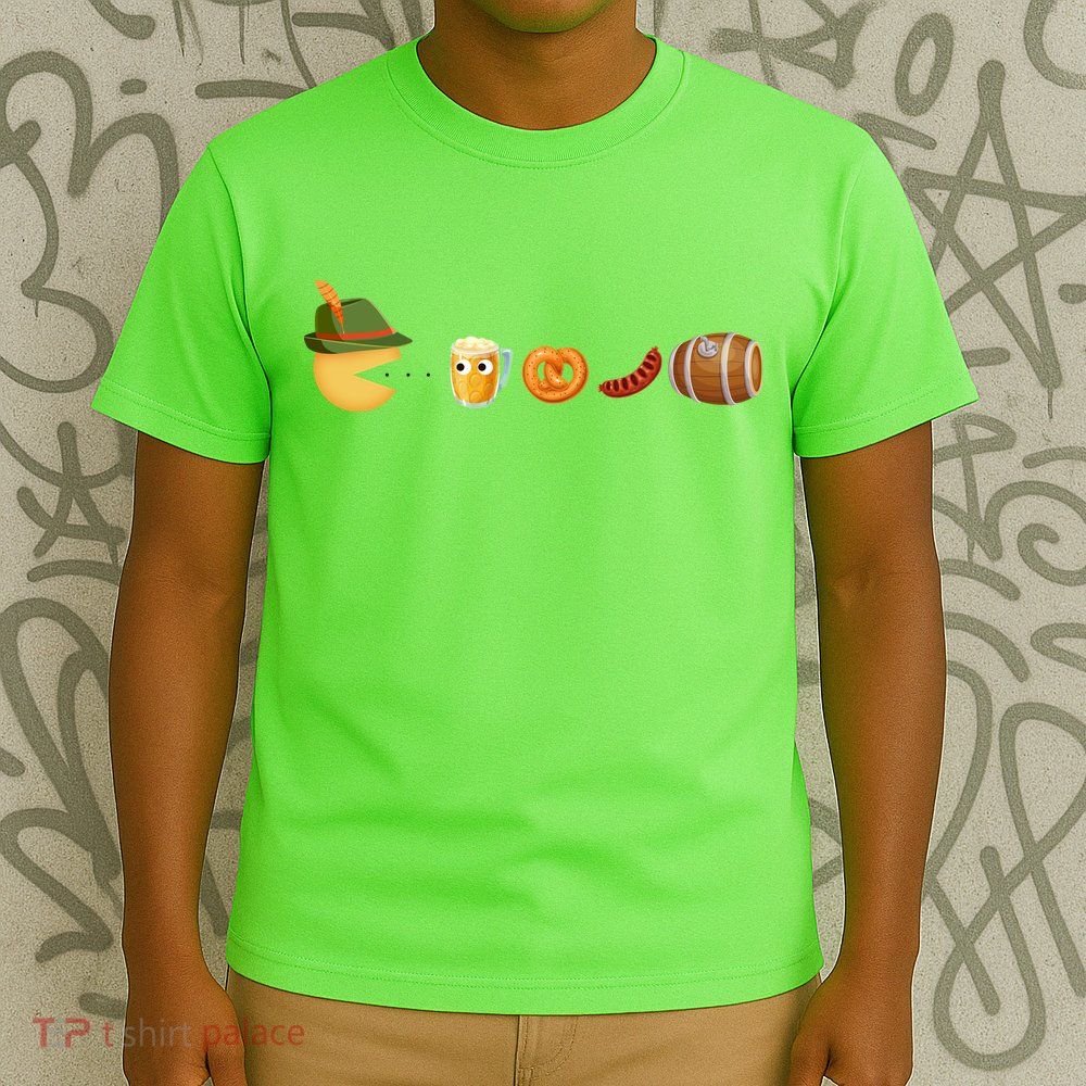 Funny Oktoberfest Pac Man Game T-Shirt