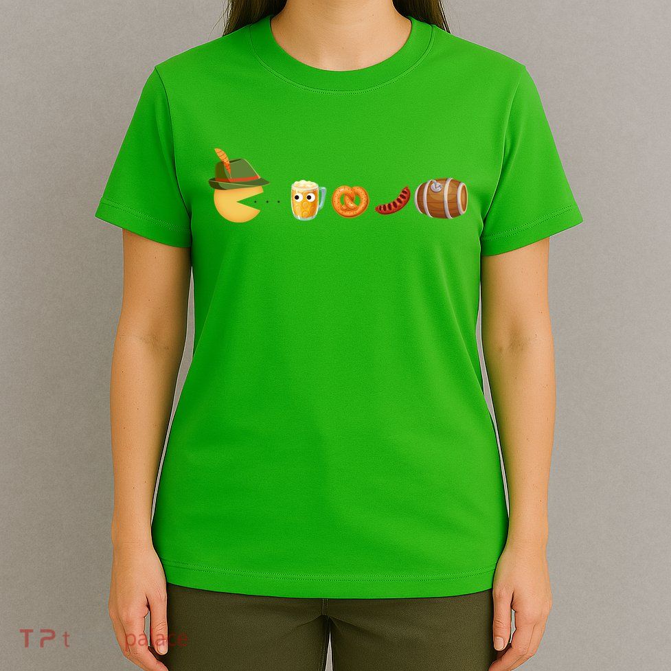Funny Oktoberfest Pac Man Game T-Shirt