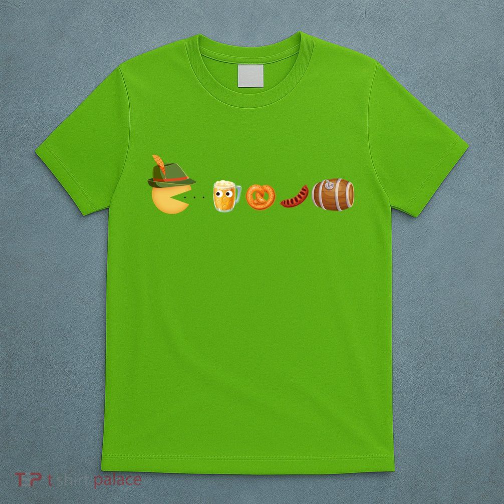Funny Oktoberfest Pac Man Game T-Shirt