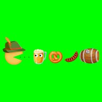Funny Oktoberfest Pac Man Game Button