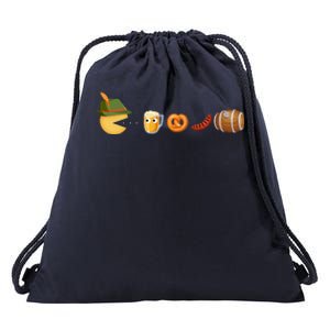 Funny Oktoberfest Pac Man Game Drawstring Bag